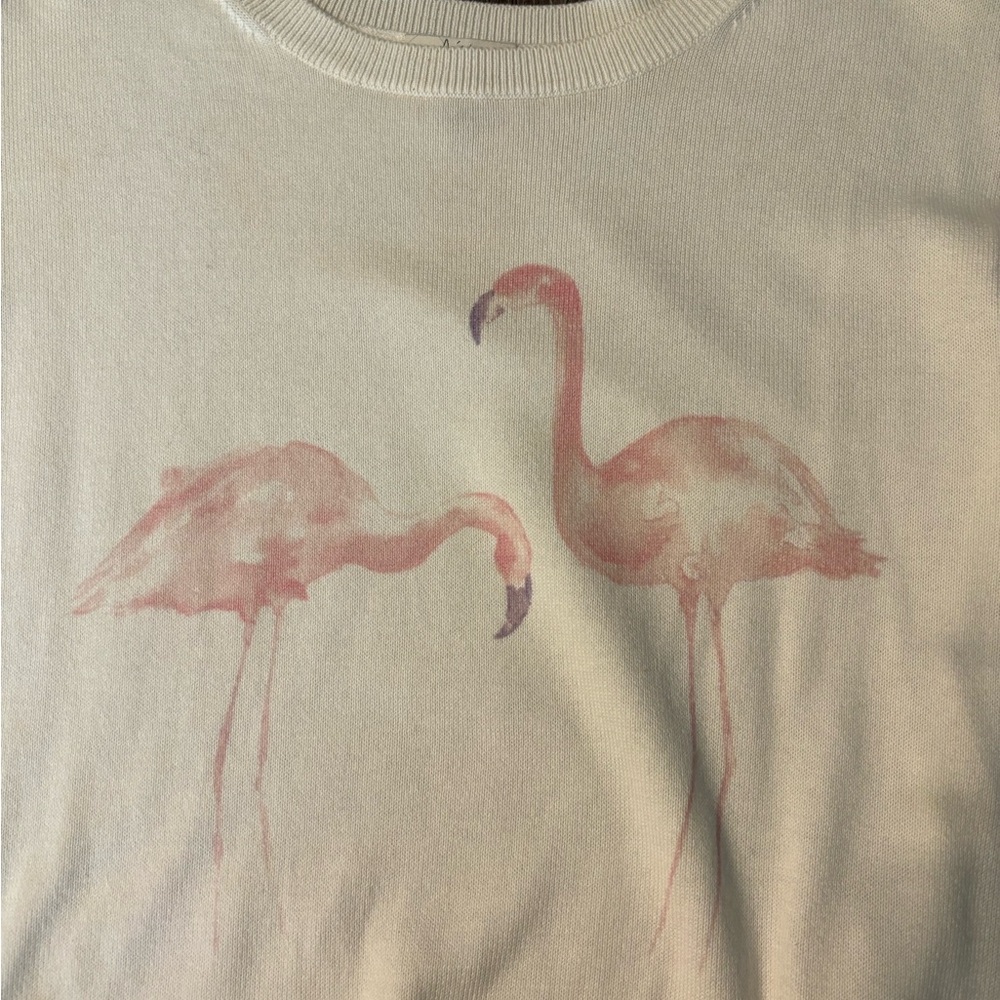 Joie Cream Flamingo Graphic Sweater - Picture 2 of 5